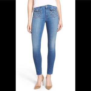 7 For All Mankind | Lattice Pocket Skinny Jeans